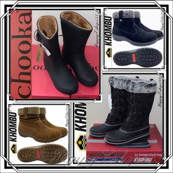Chooka Rain Boots, Mid Height, Faux Fur, Black - Picture 9 of 10
